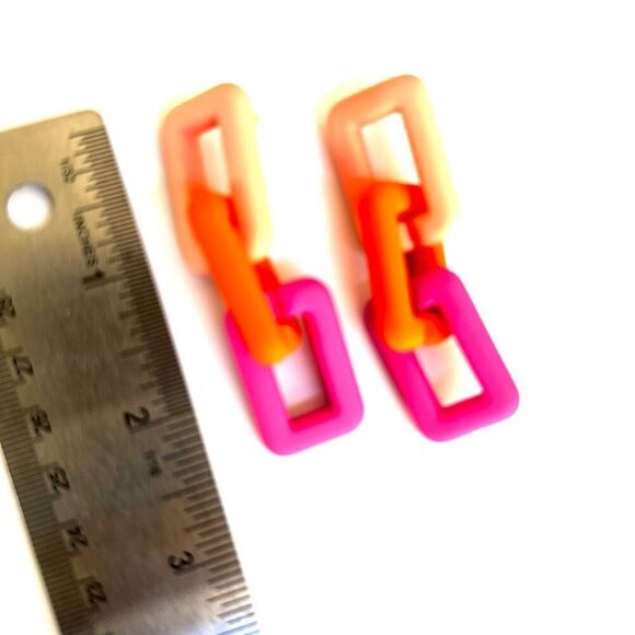 Color block link earrings - Picture 7 of 7